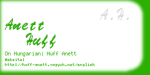 anett huff business card